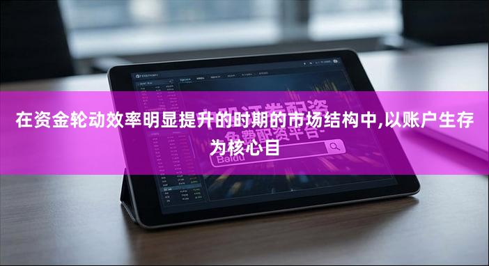 在资金轮动效率明显提升的时期的市场结构中,以账户生存为核心目